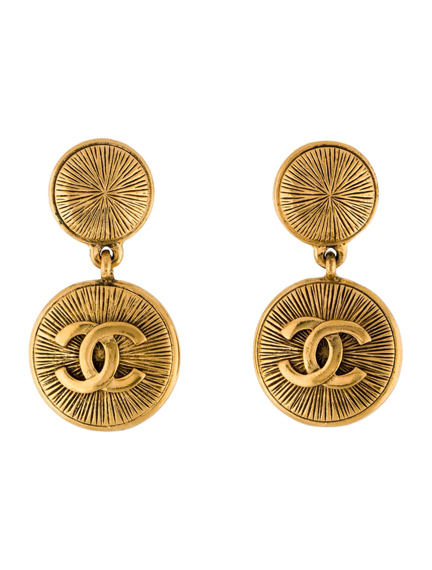 Chanel Vintage CC Clip-On Drop Earrings - Clip-On, Earrings - CHA1379932 | The RealReal | The RealReal