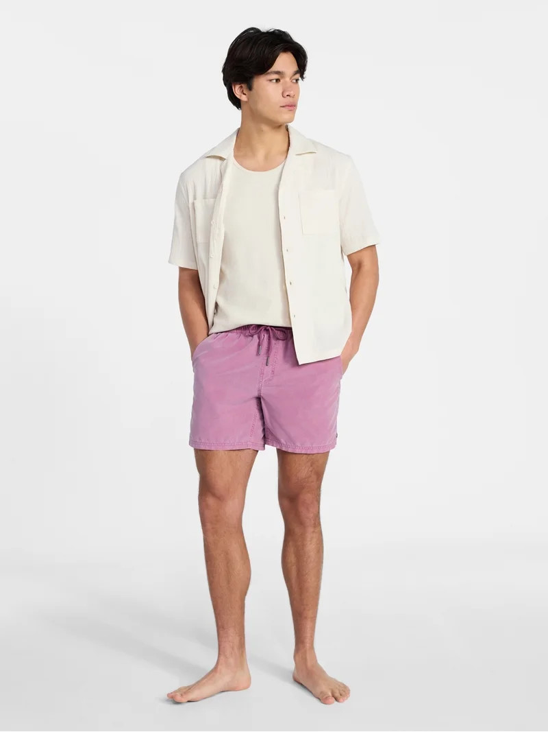 No Boundaries Washed Swim Trunks, 6" Inseam, Men's S-3XL | Walmart (US)