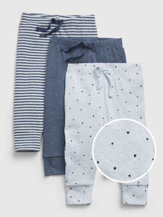 Baby 100% Organic Cotton First Favorite Pull-On Pants (3-Pack) | Gap (US)