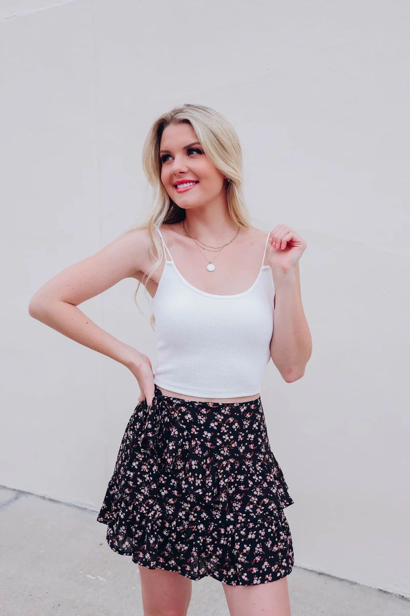 Staple Cropped Cami - White | Whiskey Darling Boutique