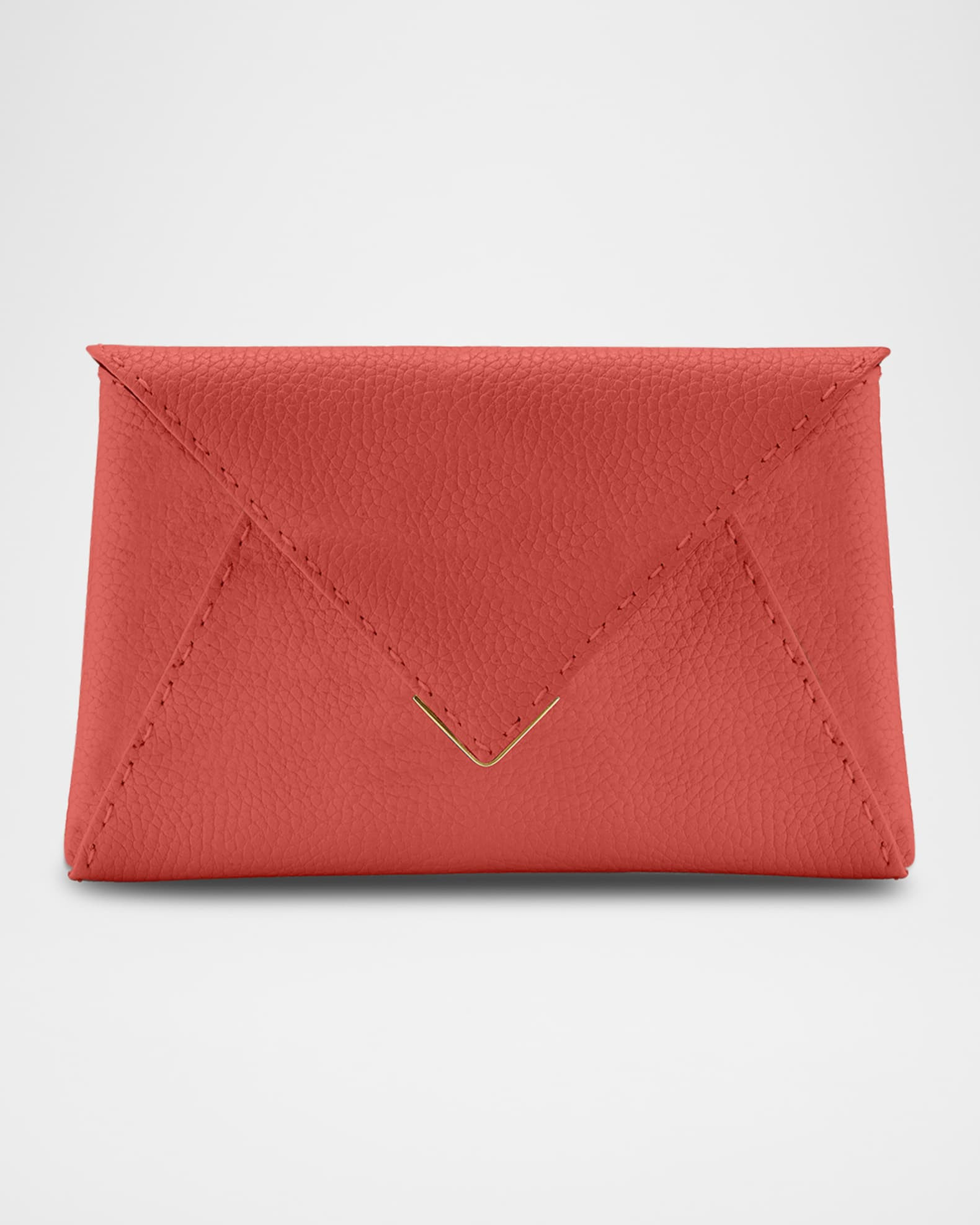 Lee Small Leather Pouchet Clutch Bag | Neiman Marcus