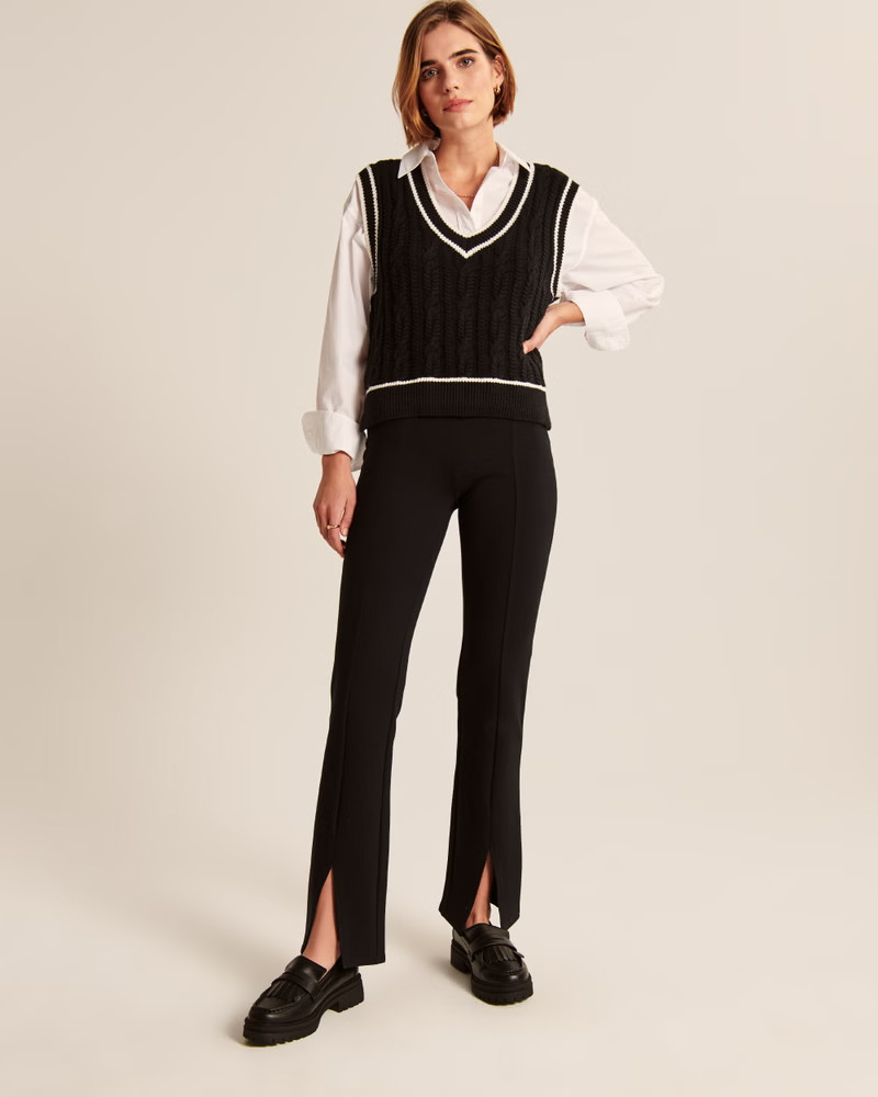 Cropped V-Neck Sweater Vest | Abercrombie & Fitch (US)