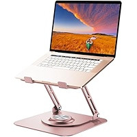 Laptop Stand for Desk, Adjustable Computer Stand with 360° Rotating Base, Ergonomic Laptop Riser... | Amazon (US)