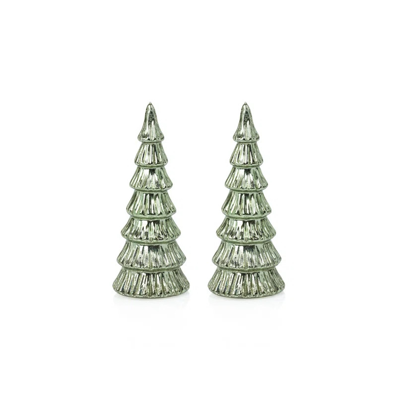 Lior LED Glass Tabletop Holiday Trees, Set of 2 (Set of 2) | Wayfair North America
