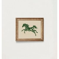 Vintage Western Horse Print, Green Retro Home Decor, Preppy Dorm Room Poster, Rustic Wall Art Living Room, Cowboy Aesthetic | Etsy (US)