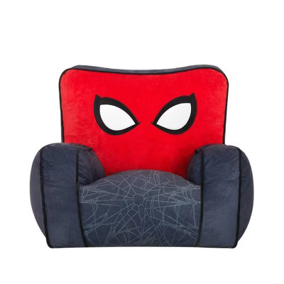 Spider-Man Kids' Compressed Foam Plush Chair Gray | Target