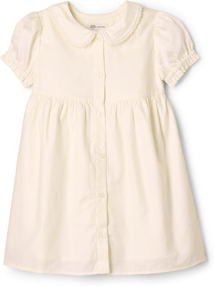 Amazon Essentials x Sofia Grainge Toddlers and Baby Girls' Cotton Sateen Dress with Collar | Amazon (US)