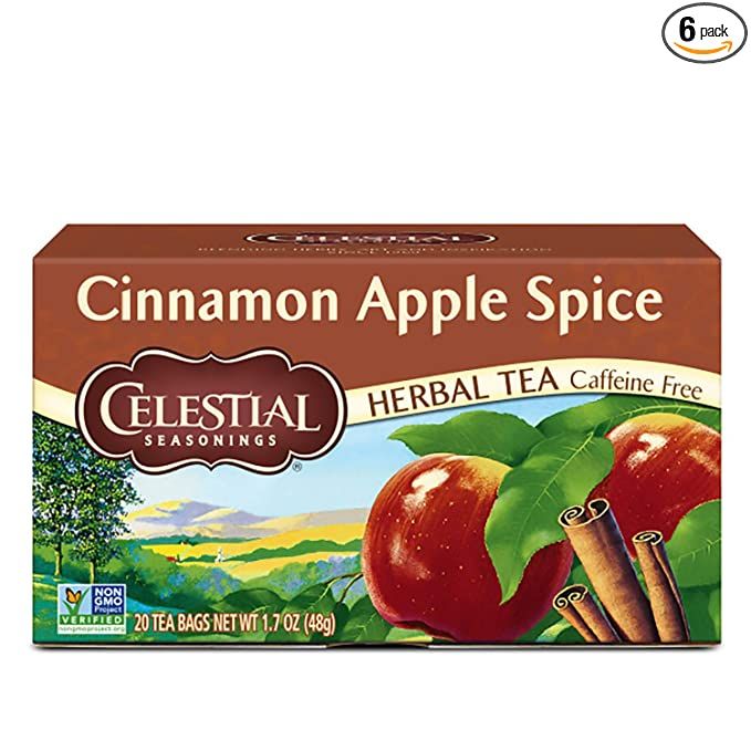 Celestial Seasonings Herbal Tea, Cinnamon Apple Spice, Caffeine Free, 20 Tea Bags (Pack of 6) | Amazon (US)