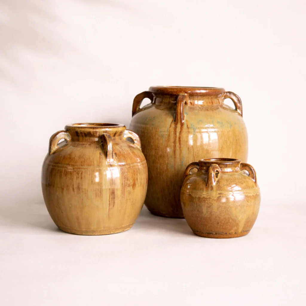 Chevalier Glazed Vase With Handles | By Luxe B Co. | luxe bCO