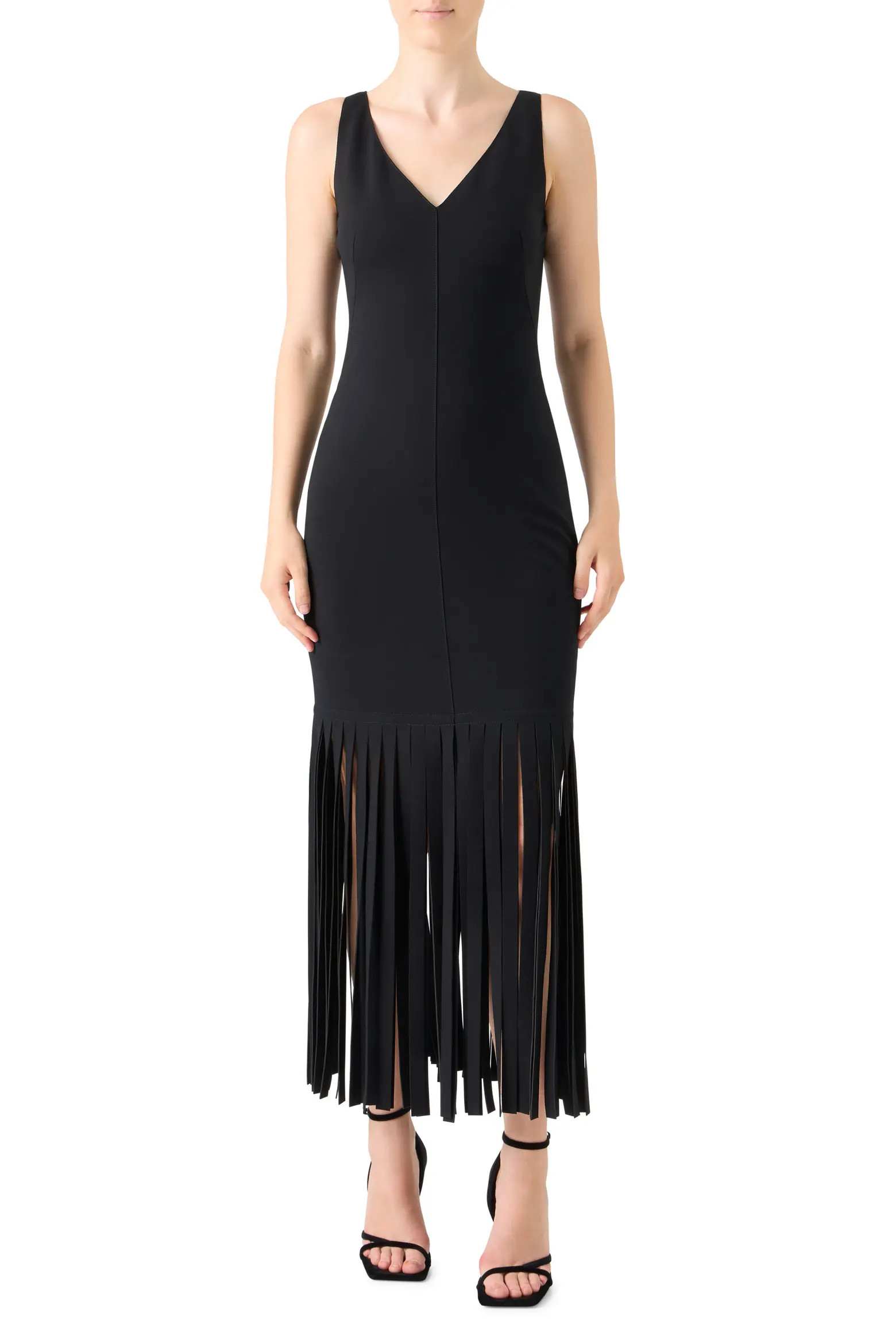 Fringe Hem Sleeveless Midi Dress (Women) | Nordstrom | Nordstrom