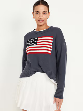 Crew-Neck Flag Sweater | Old Navy (US)