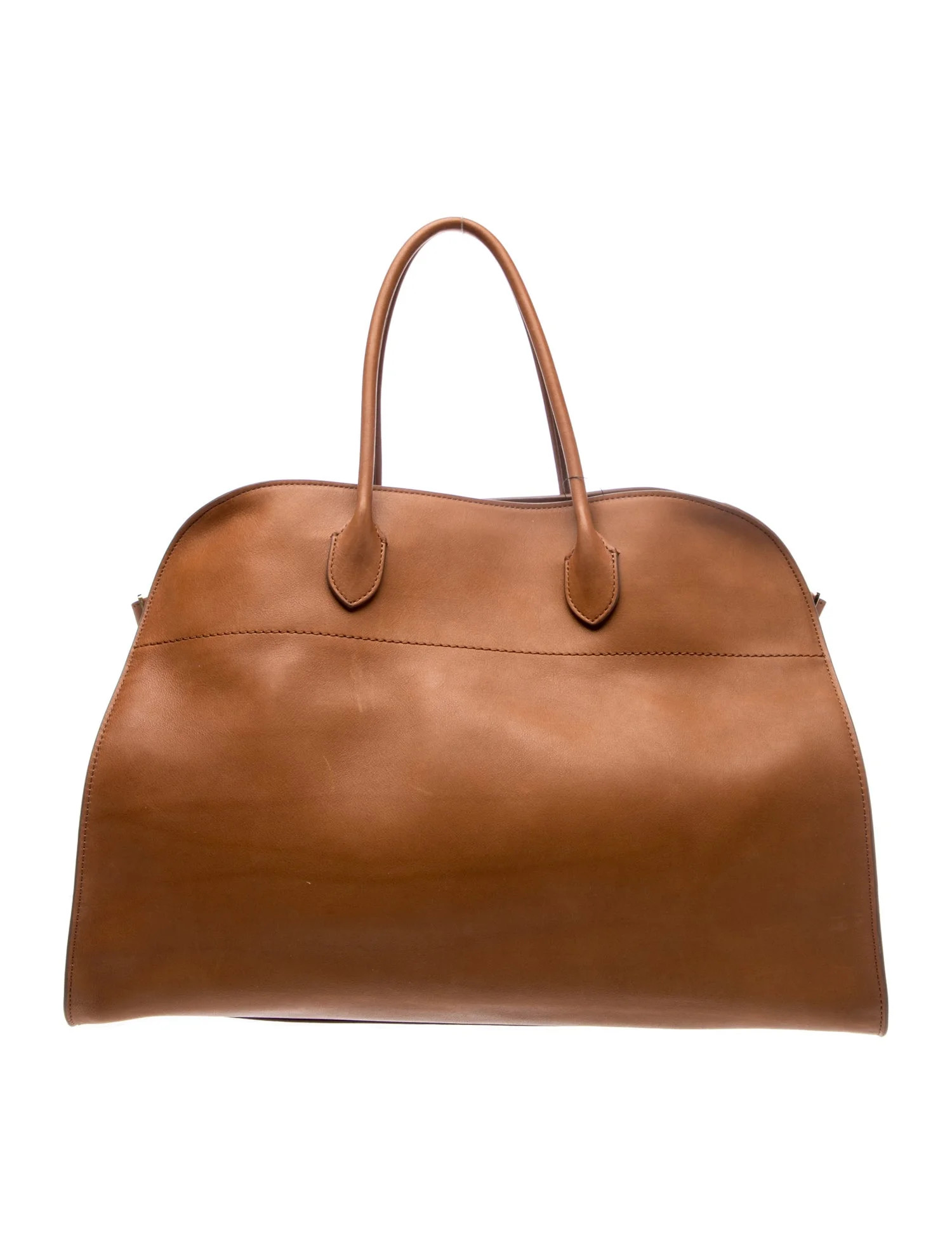 The Row Leather Soft Margaux 17 - Brown Totes, Handbags - THR199780 | The RealReal | The RealReal