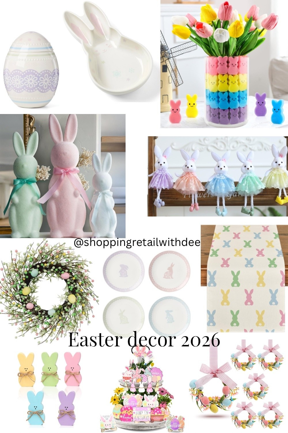 Easter decor Affordable pastel  🐣🌸Soft spring colors and budget-friendly pieces that make decorating for Spring easy and fun. Perfect for shelves, tables, tiered trays, and adding a pop of Easter cheer around the house.
#EasterDecor #PastelDecor #SpringDecor #EasterFinds #AffordableDecor #SeasonalDecor #SpringHome #EasterInspo #BudgetFinds #ltkspringsale

#LTKHome