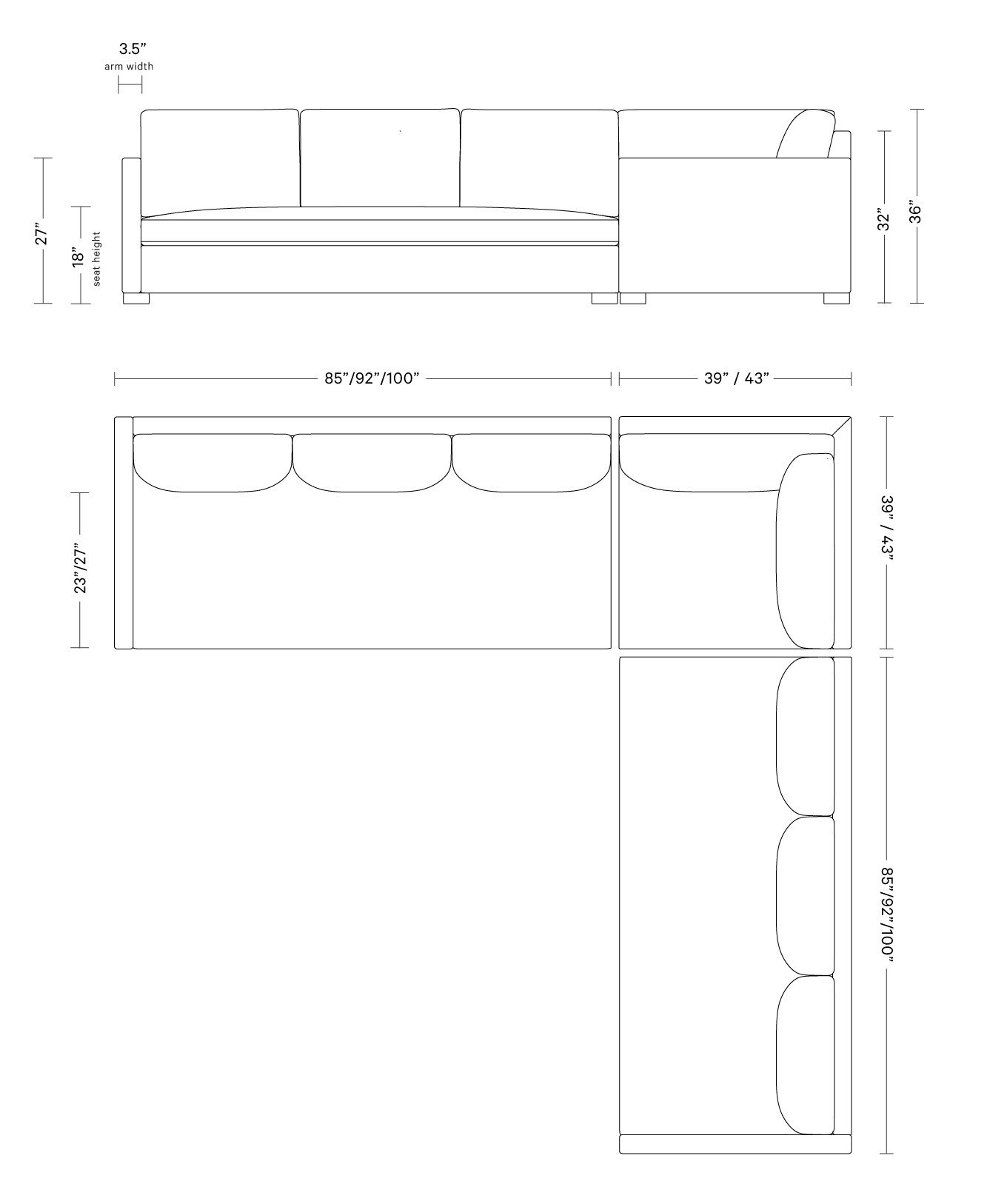 Scarlett 6-Seat Corner Sectional | Interior Define
