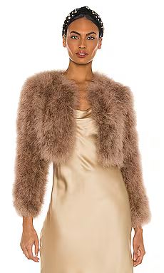 Bubish Manhattan Feather Jacket in Toffee from Revolve.com | Revolve Clothing (Global)