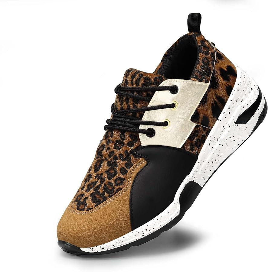 LUCKY STEP Women's High Heel Wedge Sneakers Fashion Cliff Platform Retro Lace Up Casual Shoes | Amazon (US)