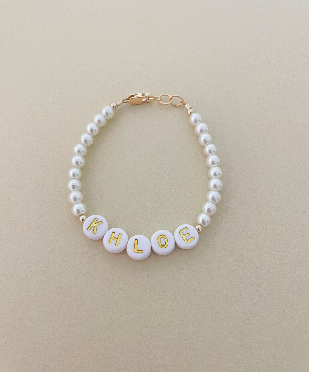 Letter Name Bracelet, Baby Bracelet, Personalized Bracelet, Custom Bracelet, Gold Lettering, Baby... | Etsy (US)