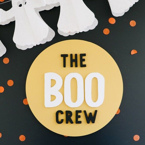 Halloween decor The Boo Crew halloween sign holiday wall | Etsy | Etsy (US)