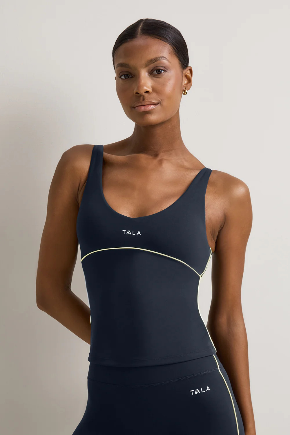 SkinLuxe Contrast Piping Vest - Midnight Navy | TALA (UK)