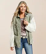 Washed Denim Oversized Jacket | Buckle