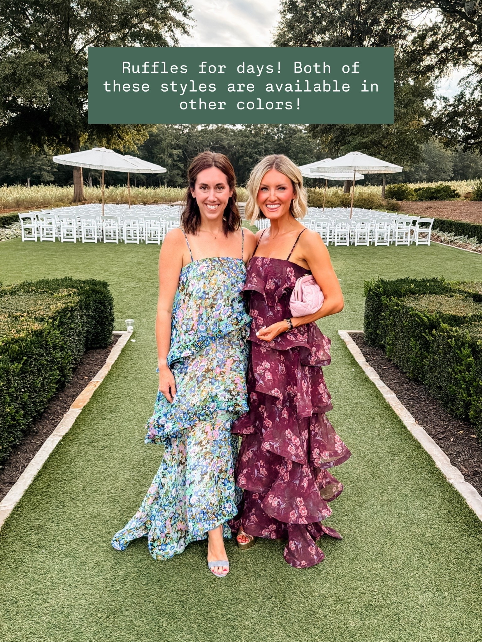 The ruffles on these dresses 😍 It’s from the same brand, and it comes in several other colors & patterns! I linked a few below! 

Loverly Grey, wedding guest dress, fall wedding guest dress, cocktail dress, black tie dress, formal dress 

#LTKSeasonal #LTKWedding