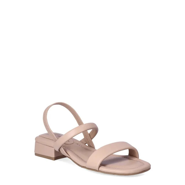 Time and Tru Women's Slingback Low Block Heel Sandals | Walmart (US)