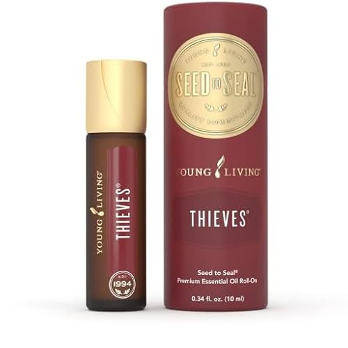 Young Living Thieves Roll-On - 10 ml - Pre-Diluted Essential Oil Blend for On-The-Go Application - a Legendary Blend of Essential Oils. Formulated with Clove, Lemon, Cinnamon Bark, Eucalyptus | Amazon (US)