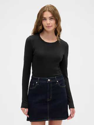 Modern Ribbed Crewneck T-Shirt | Gap Factory