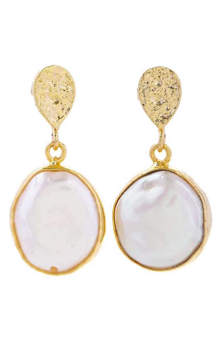 SAACHI Freshwater Pearl Full Moon Dangle Earrings | Nordstromrack | Nordstrom Rack