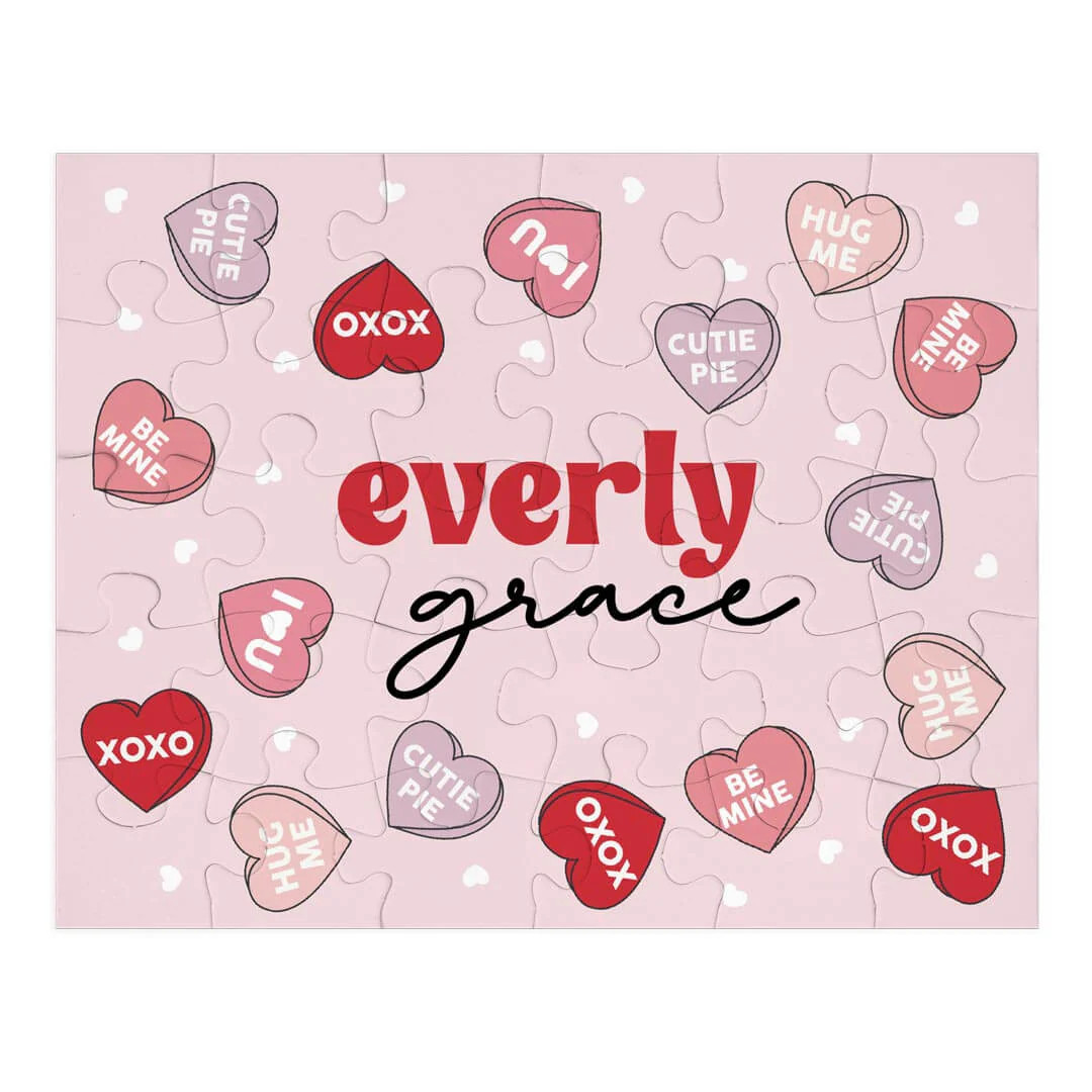 Kids Personalized 30 Piece Puzzle | Candy Crush Pink | Caden Lane