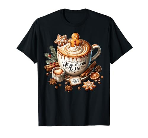 Gingerbread Latte Graphic for Women Christmas Coffee Mug T-Shirt | Amazon (US)