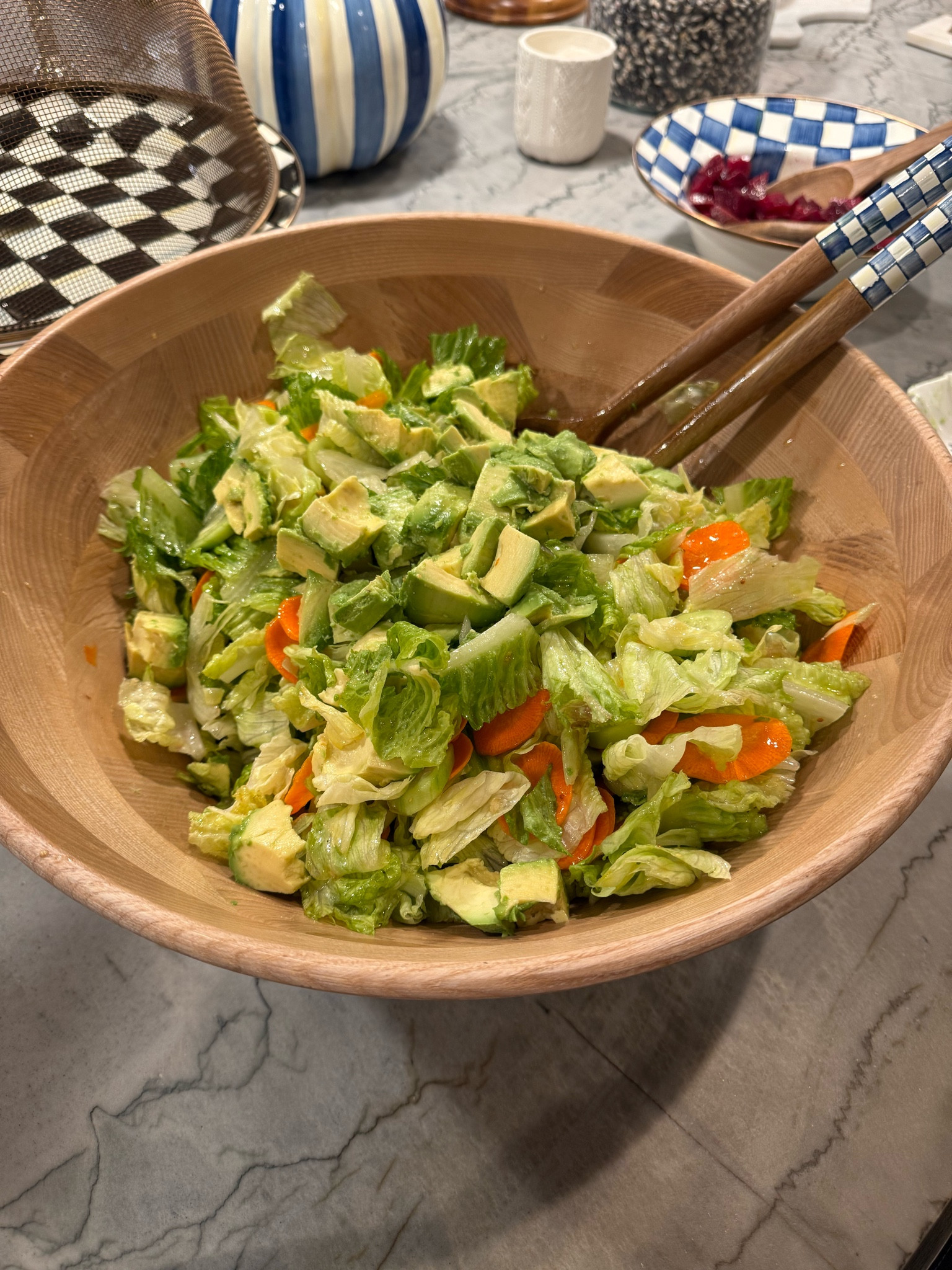 Large or X-Large wood bowl for serving salad!
