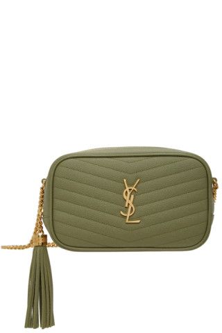 Saint Laurent - Green Mini Lou Shoulder Bag | SSENSE