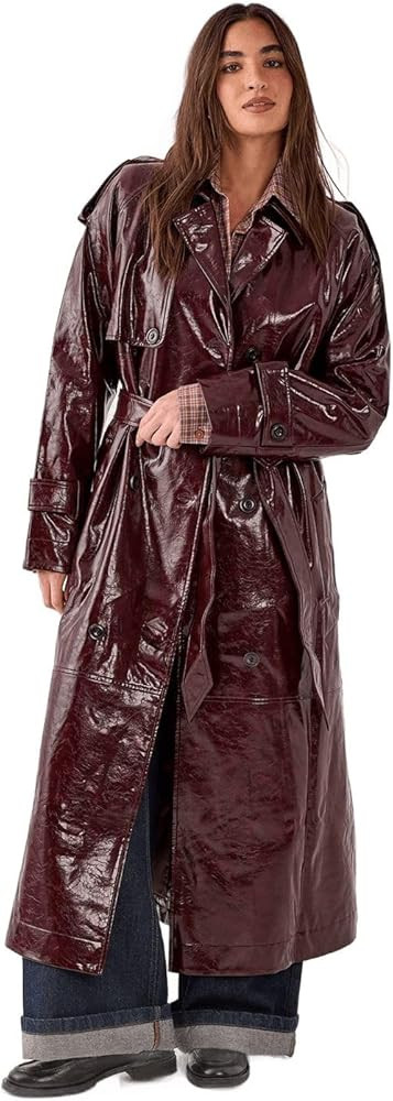 Nasty Gal Premium Vinyl High Shine Faux Leather Trench Coat | Amazon (US)