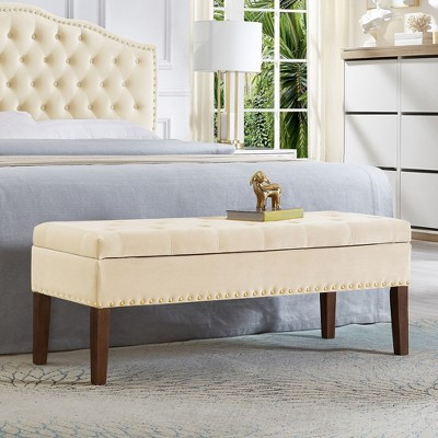 Soft Padded Tufted Ottoman Bench with Storage Box for Enhanced Indoor Comfort and Stylish Home Decor | Target