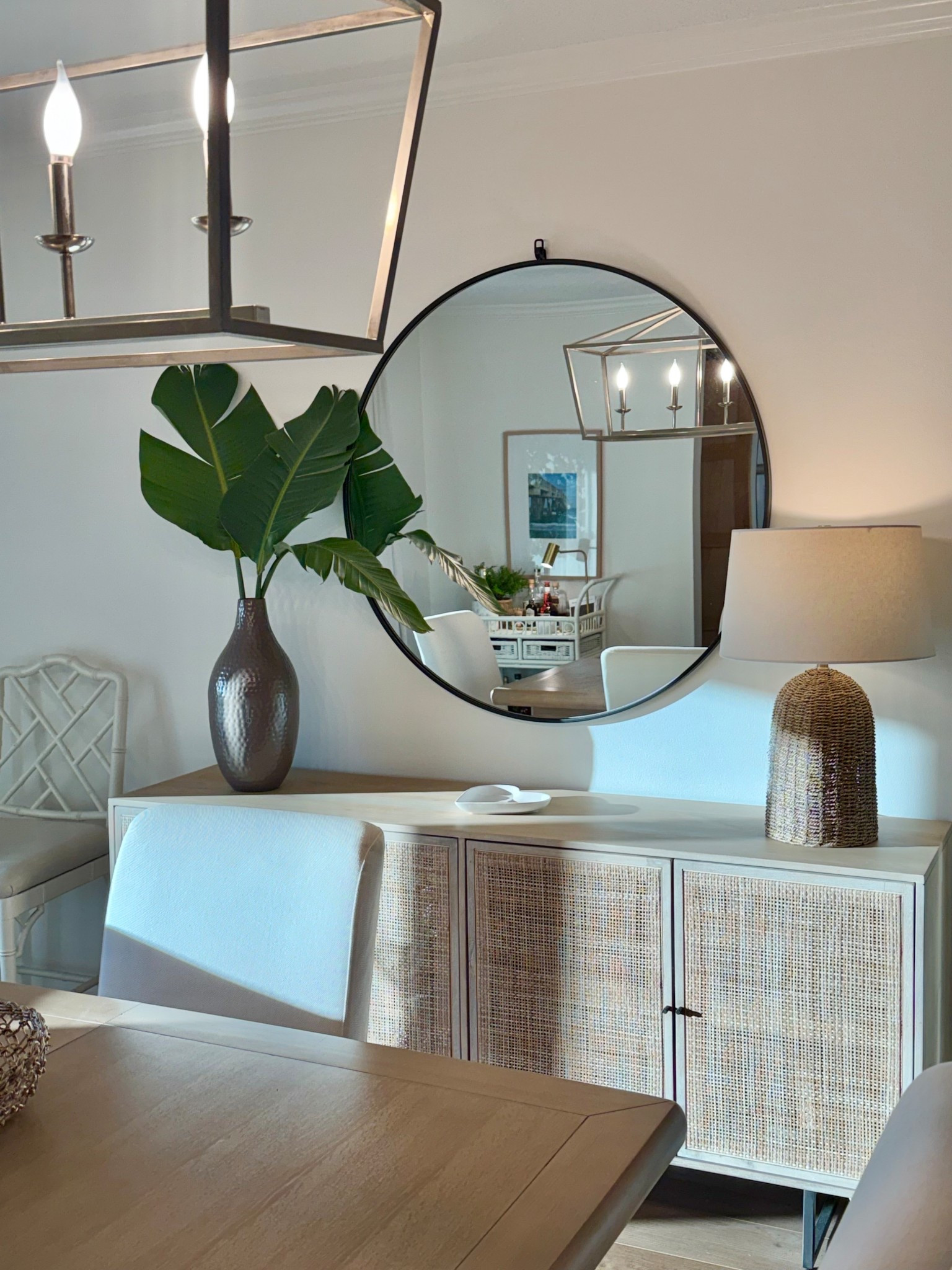 Spring dining room decor buffet woven console cane doors coastal home interior 

#LTKHome #LTKSaleAlert