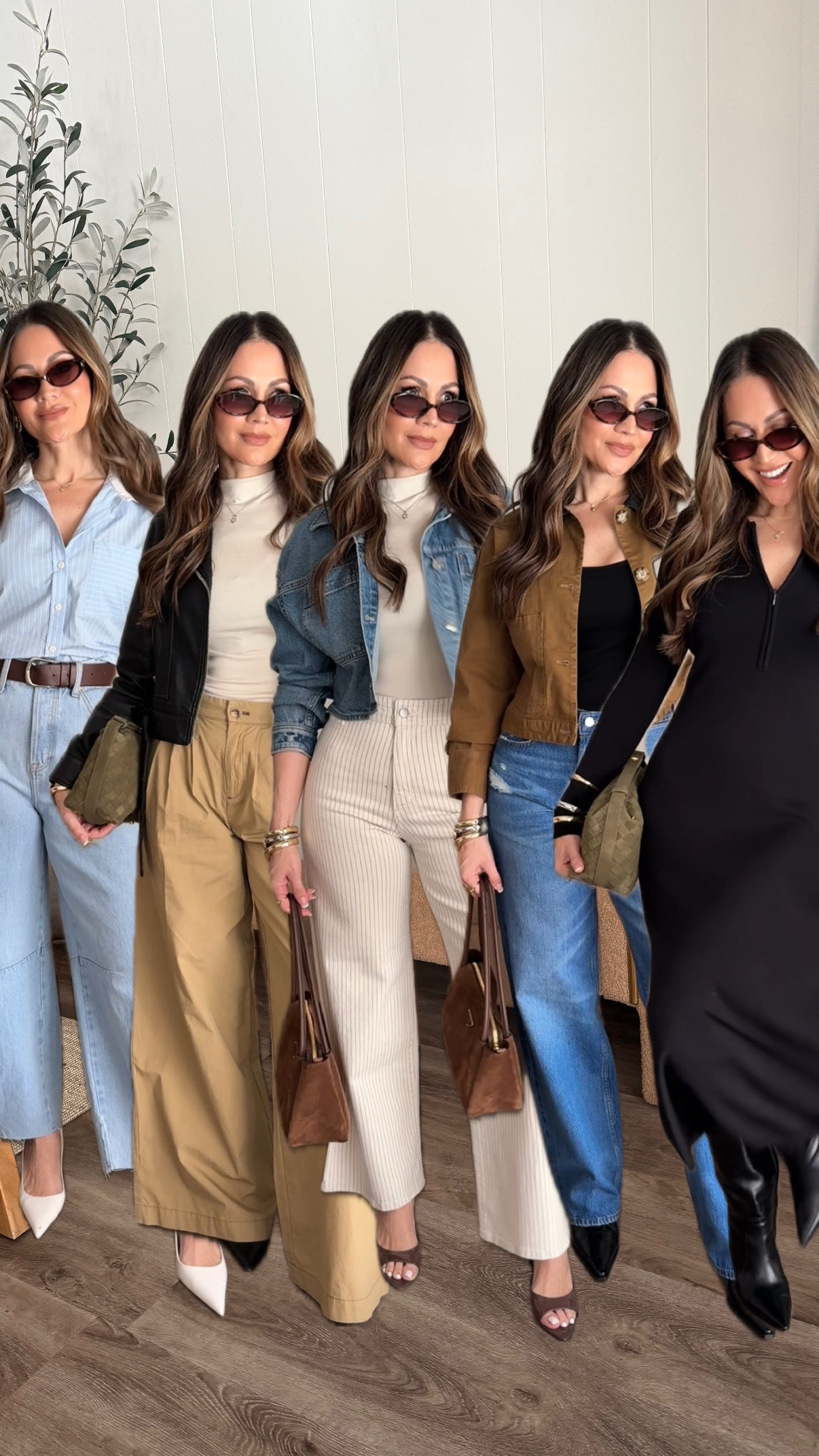 
#ad Spring is here, and @target @targetstyle new arrivals are bringing effortless style to your wardrobe!🤌🏻#targetpartner #targetstyle #targetambassadorapparel #target 

Sizing info :
Look 1
Stripe butron down / small 
Barrel Jeans/ 2 (run big, I recommend sizing down) 
Look 2
Pleated ultra wide leg pants / XS
Faux leather jacket / small 
Look 3
Cropped chore jacket / small 
90’s relaxed jeans / 2
Look 4
Stripe ankle jeans / 2
Crop denim jacket / small 
Look 5
Maxi dress / XS
I’m 5’4”/130

#LTKU #LTKSeasonal #LTKStyleTip