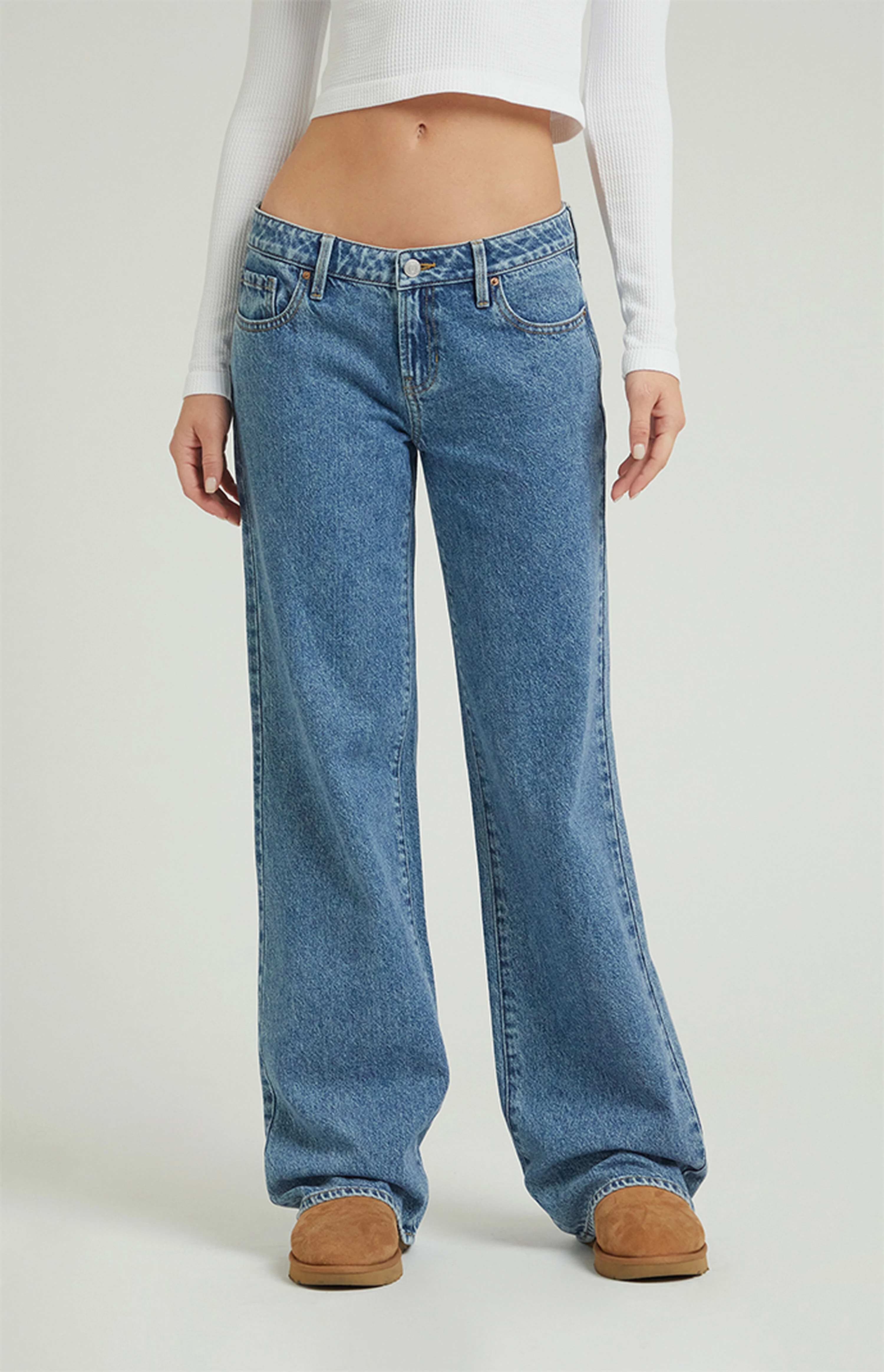 Pacsun Zoe Low Rise Girlfriend Jeans Medium Wash | PacSun