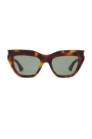 Saint Laurent Cat Eye Sunglasses in Brown | FWRD 