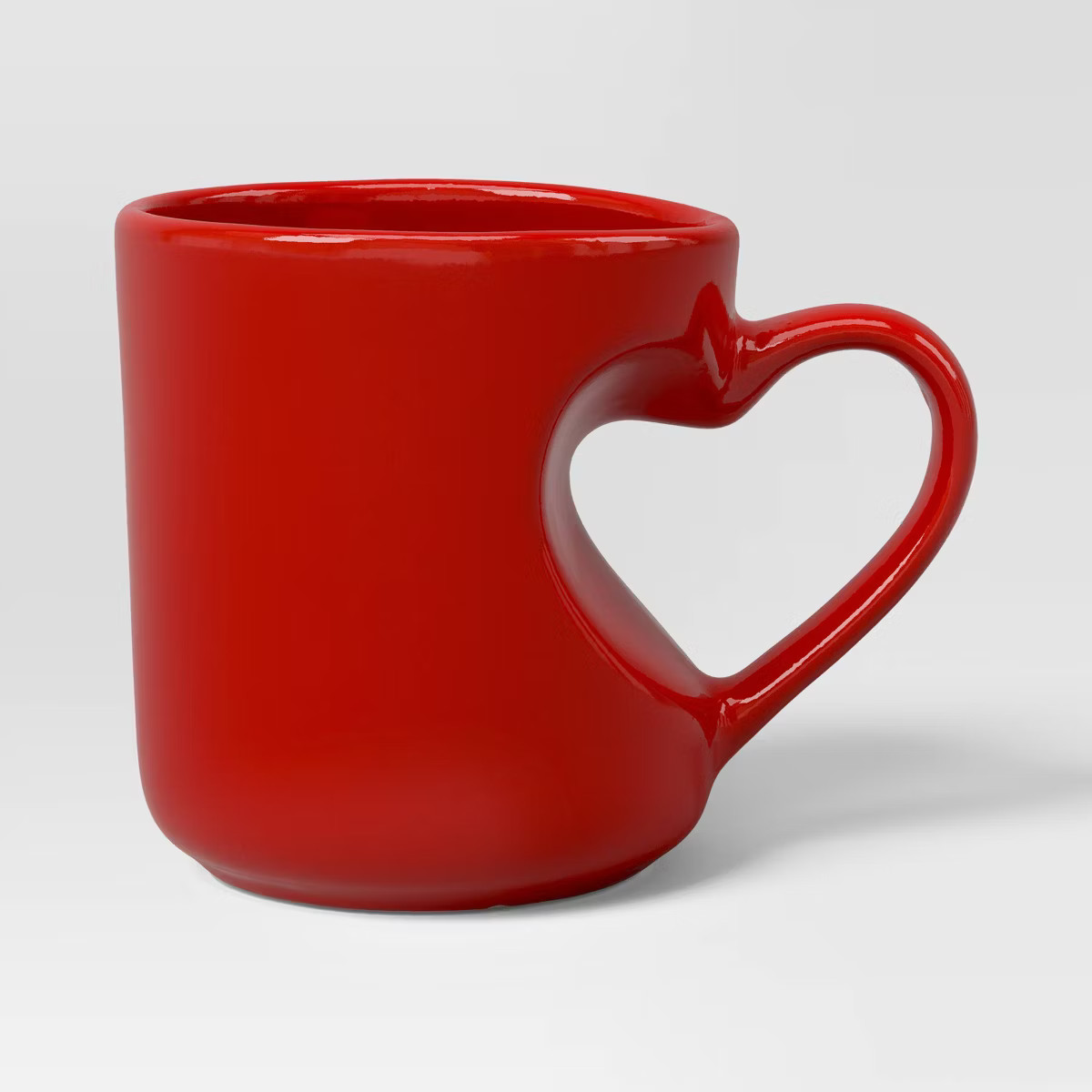 13 fl oz Stoneware Heart Handle Mug Red - Threshold™ | Target