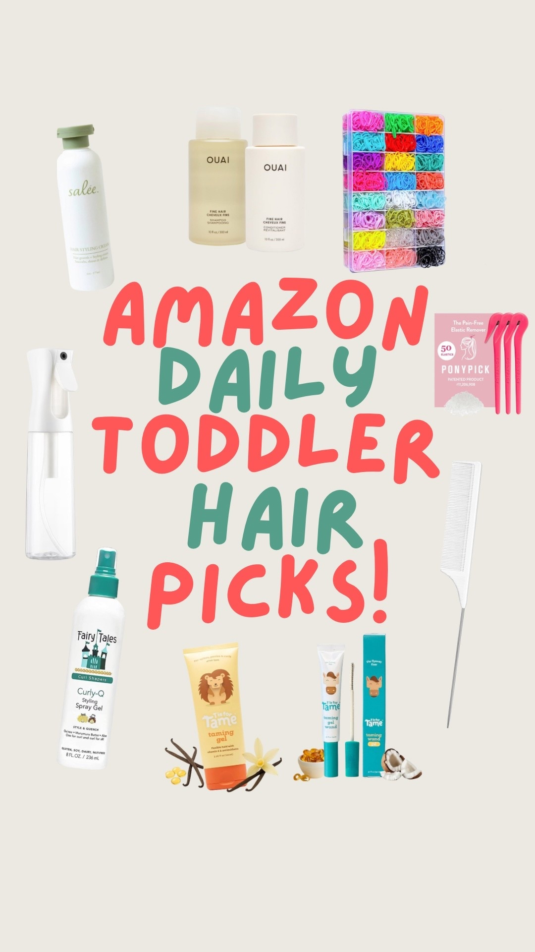 Favorite toddle hair products, girls hair products, Amazon hair finds, hair finds, fine hair, hair elastics, Ouai hair, t is for tame, fairytales hair care, slicking gel wand

#LTKselfcare #LTKBeauty #LTKKids