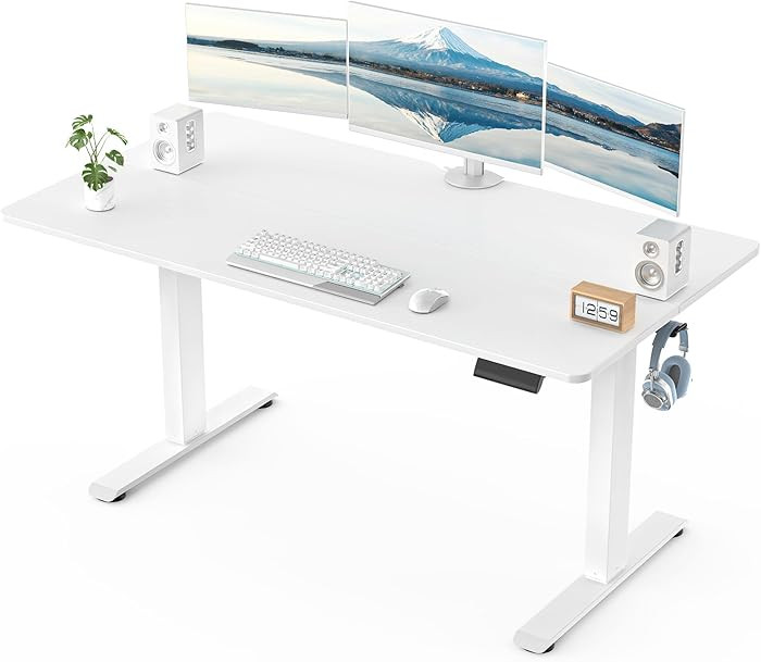 Veken 55 x 23.6 Inch Electric Standing Desk with Adjustable Height, Sit to Stand Computer Table f... | Amazon (US)