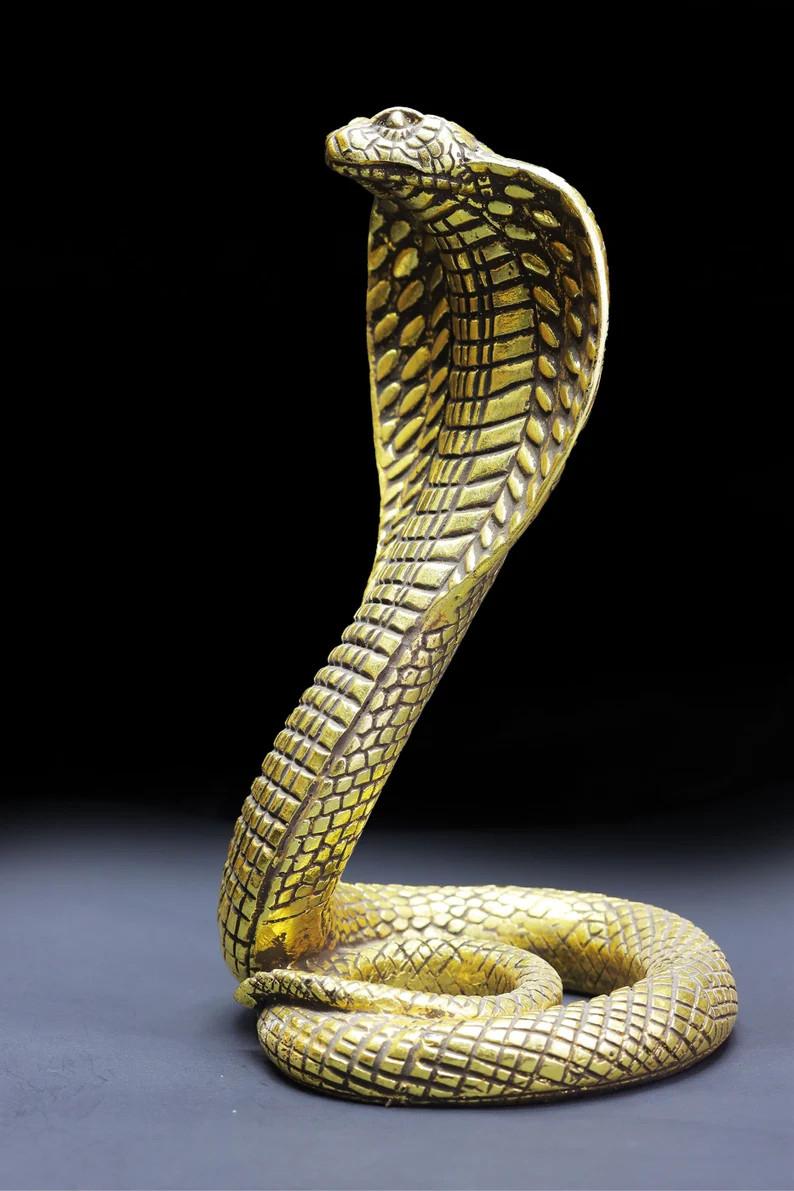 Egyptian Cobra Snake Statue, Egyptian Uraeus. Large Cobra, Egyptian Cobra, Made in Egypt With Car... | Etsy (US)