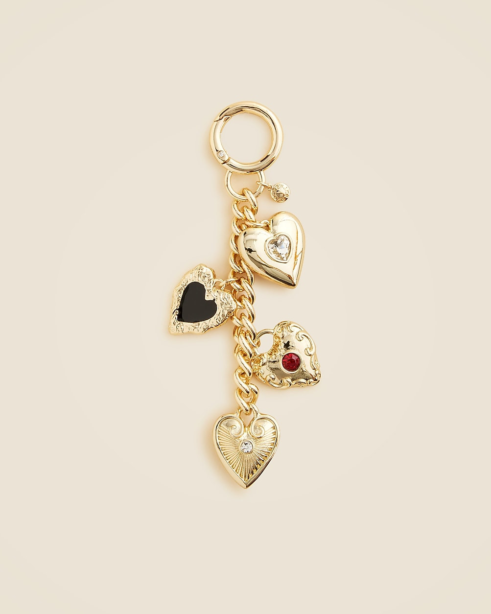 Crystal heart bag charm | J. Crew US