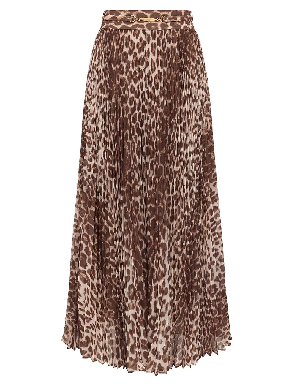 ZIMMERMANN Sunray Pleated Skirt Leopard Size 3 | ZIMMERMANN (US, CA, EU, MENA)