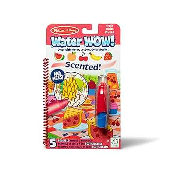 Melissa & Doug Scented Water Wow! Reusable Water-Reveal Coloring Activity Pad Travel Toy – Frui... | Amazon (US)
