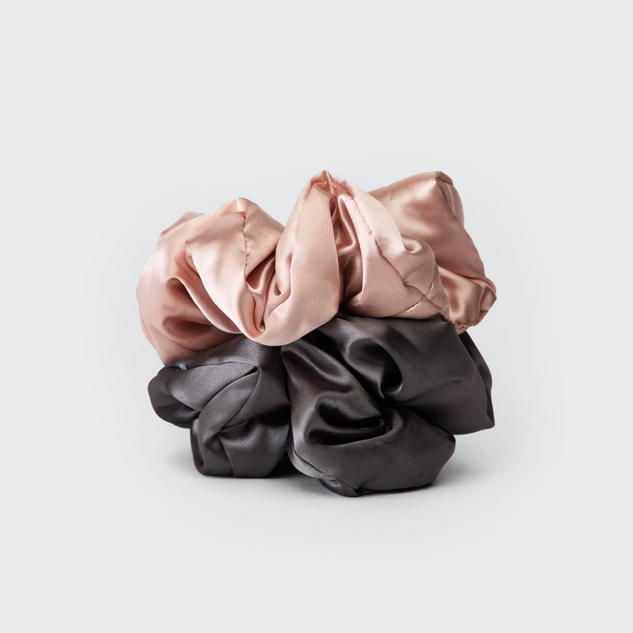 Satin Sleep Pillow Scrunchies - Blush/Gray | Kitsch