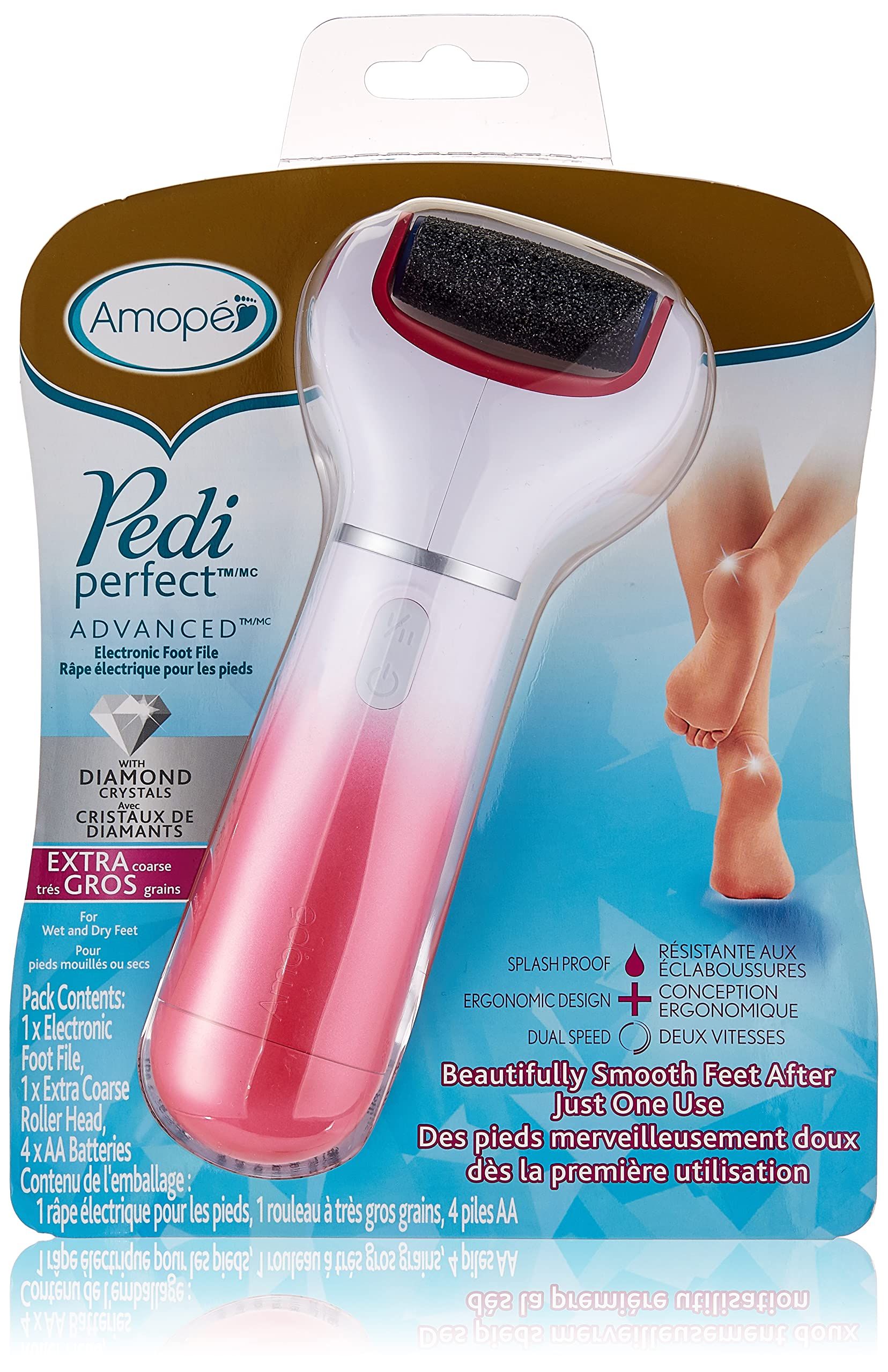 Amazon.com: Amope Pedi Perfect Advanced Electronic Dry Foot File with Diamond Crystals for Feet, ... | Amazon (US)