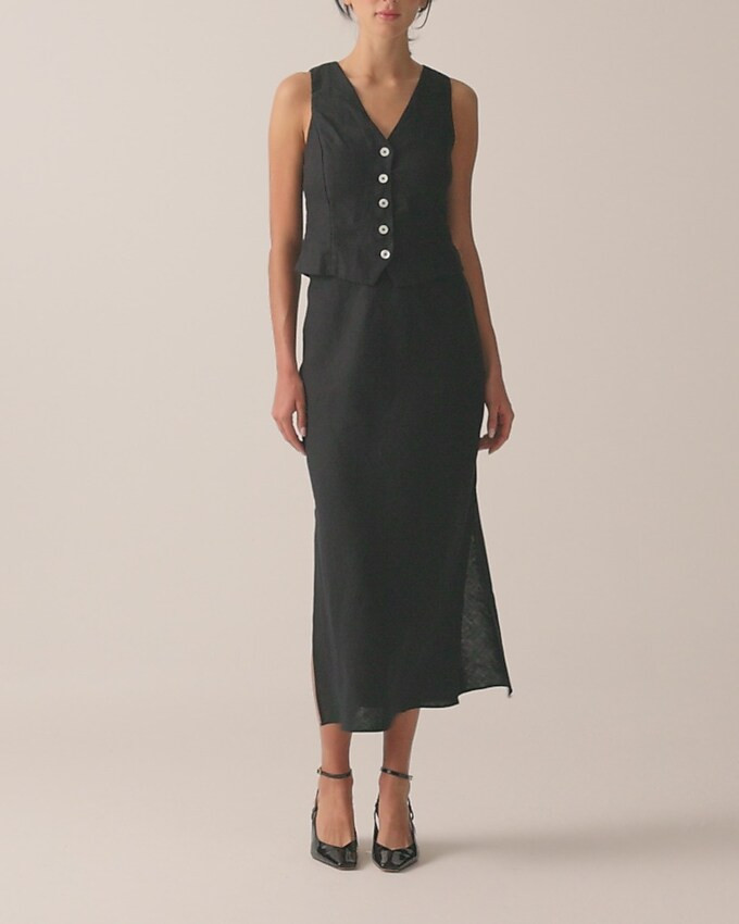 Gwyneth slip skirt in linen | J. Crew US