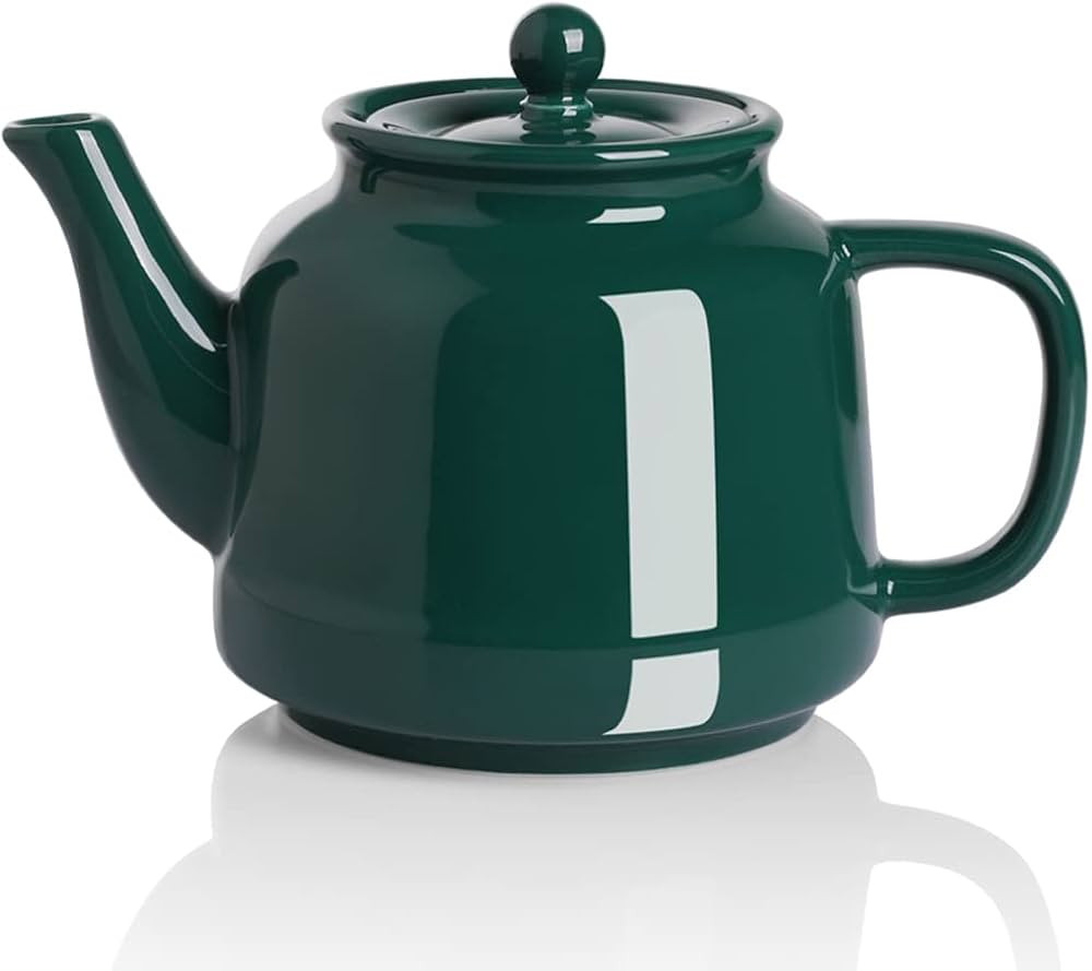 Sweejar 35 oz Porcelain Tea Pot, Teapot with Removable 18/8 Stainless Steel Infuser, Microwave & ... | Amazon (US)
